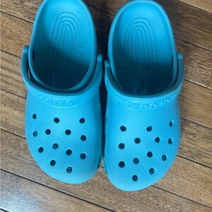 CROCS Aqua Blue Clogs Size M6/W8